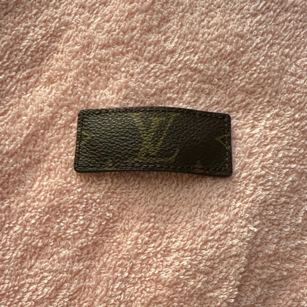 Hair Clip/Hair Barrette Brown Leather (New in Pack) - Picture 2 of 4